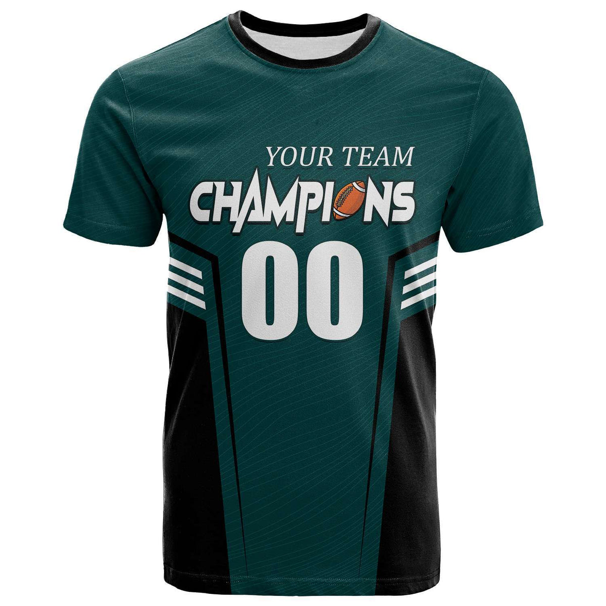 Custom Dark Teal 2025 Champions T Shirt - Wonder Print Shop