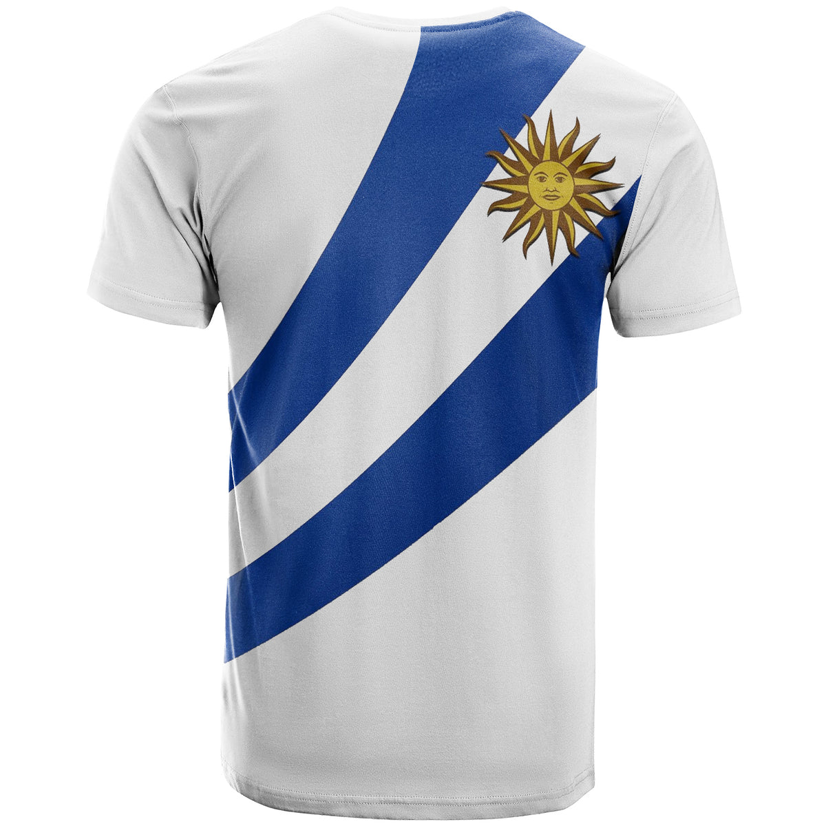 Uruguay T Shirt Flag Version White LT13 - Wonder Print Shop
