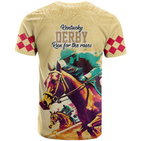 Custom Photo Kentucky Horse Racing T Shirt Derby Anniversary Art Gold Version
