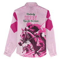 Custom Kentucky Derby Women’s Casual Shirt – Pink Out Party with Photo CTM09