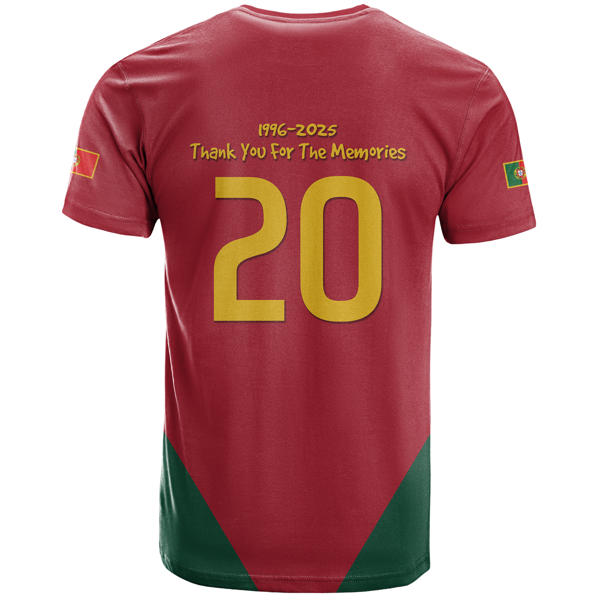 Custom Photo Portuguese Footballer T Shirt 1996-2025 Thank You For The Memories CTM09
