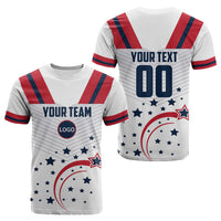 Custom USA Stars T Shirt Sporty Style - Wonder Print Shop