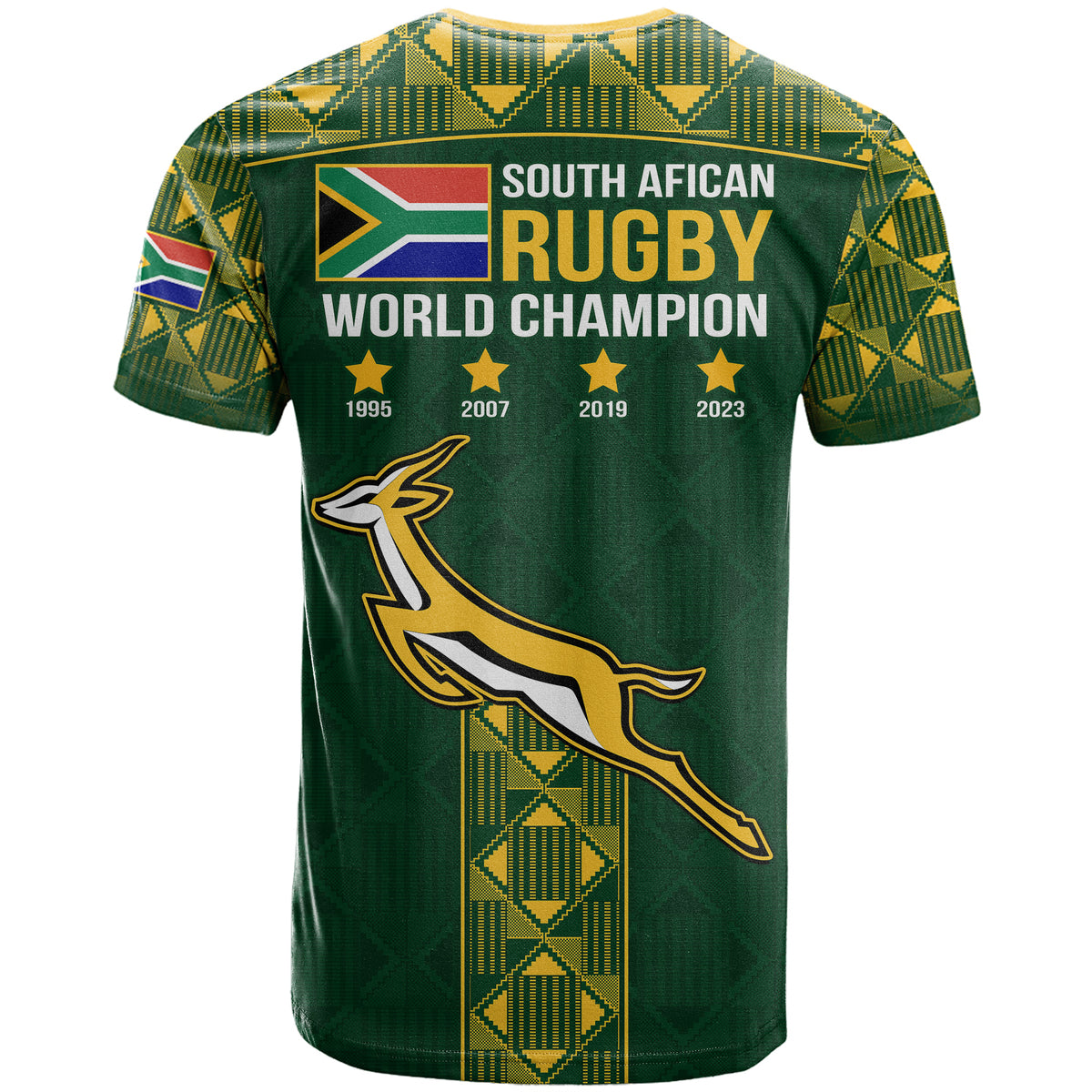 Springboks Rugby T Shirt South Africa History Champions - Wonder Print Shop