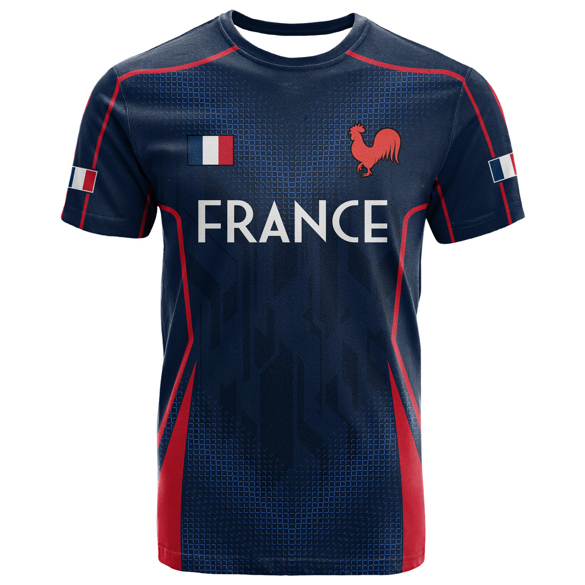 Custom France Rugby T Shirt Allez Les Bleus Go World Cup 2023 - Wonder Print Shop