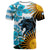Personalised Argentina	Los Pumas Rugby T Shirt Sol de Mayo Mixed Ceibo Flowers - Wonder Print Shop