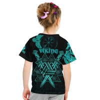 custom-viking-t-shirt-kid-valknut-raven-symbol-celtic-vegvisir-cyan-color