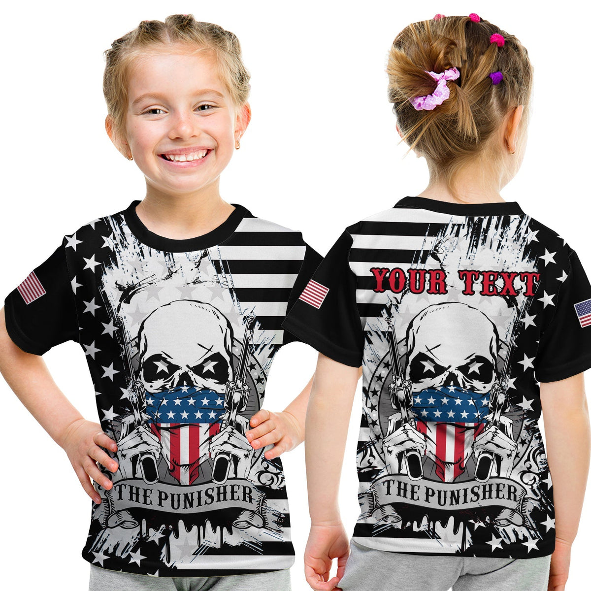 custom-america-t-shirt-kid-american-flag-punisher-skull-grunge-style