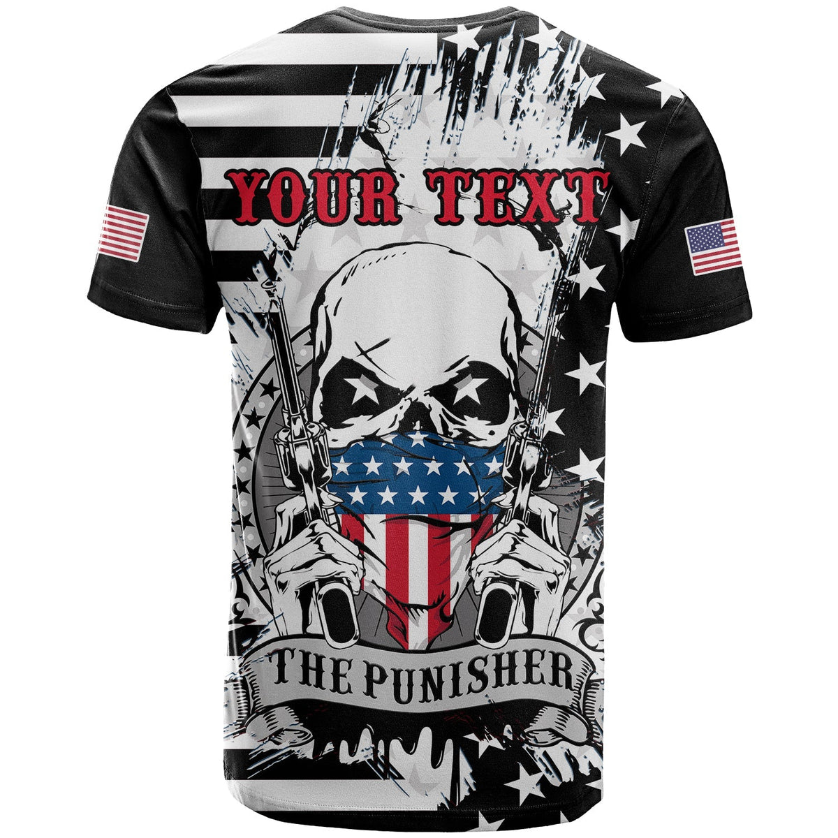 custom-america-t-shirt-american-flag-punisher-skull-grunge-style