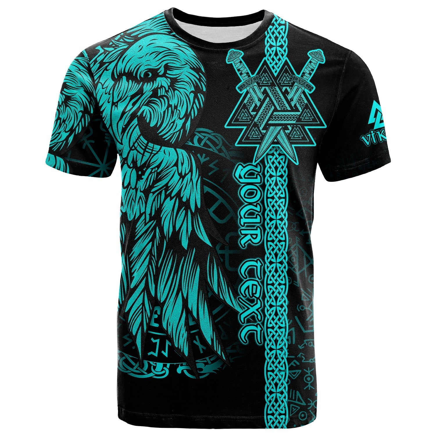 custom-viking-t-shirt-valknut-raven-symbol-celtic-vegvisir-cyan-color