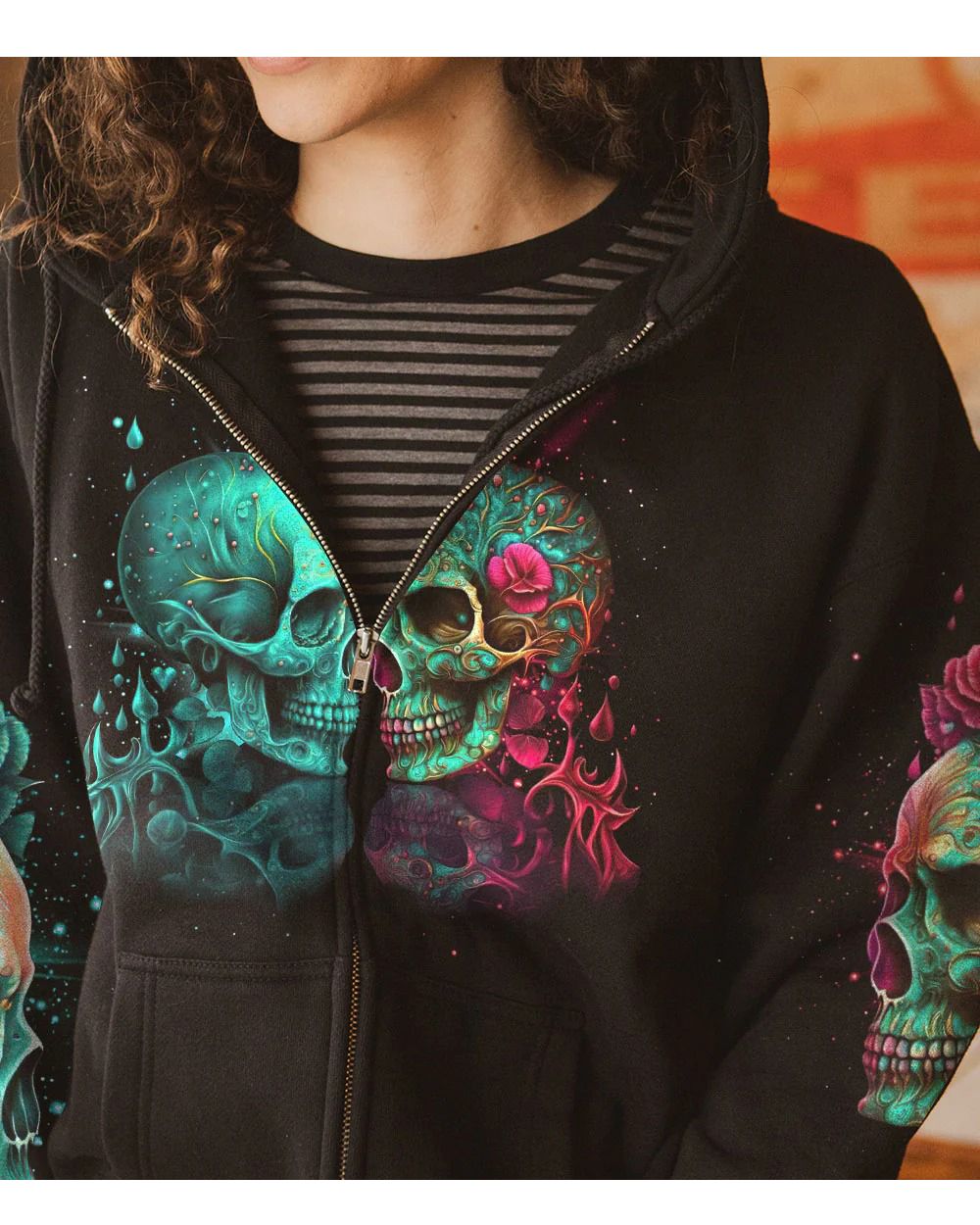 Couple Skull Hoodie - Wonder Print Shop