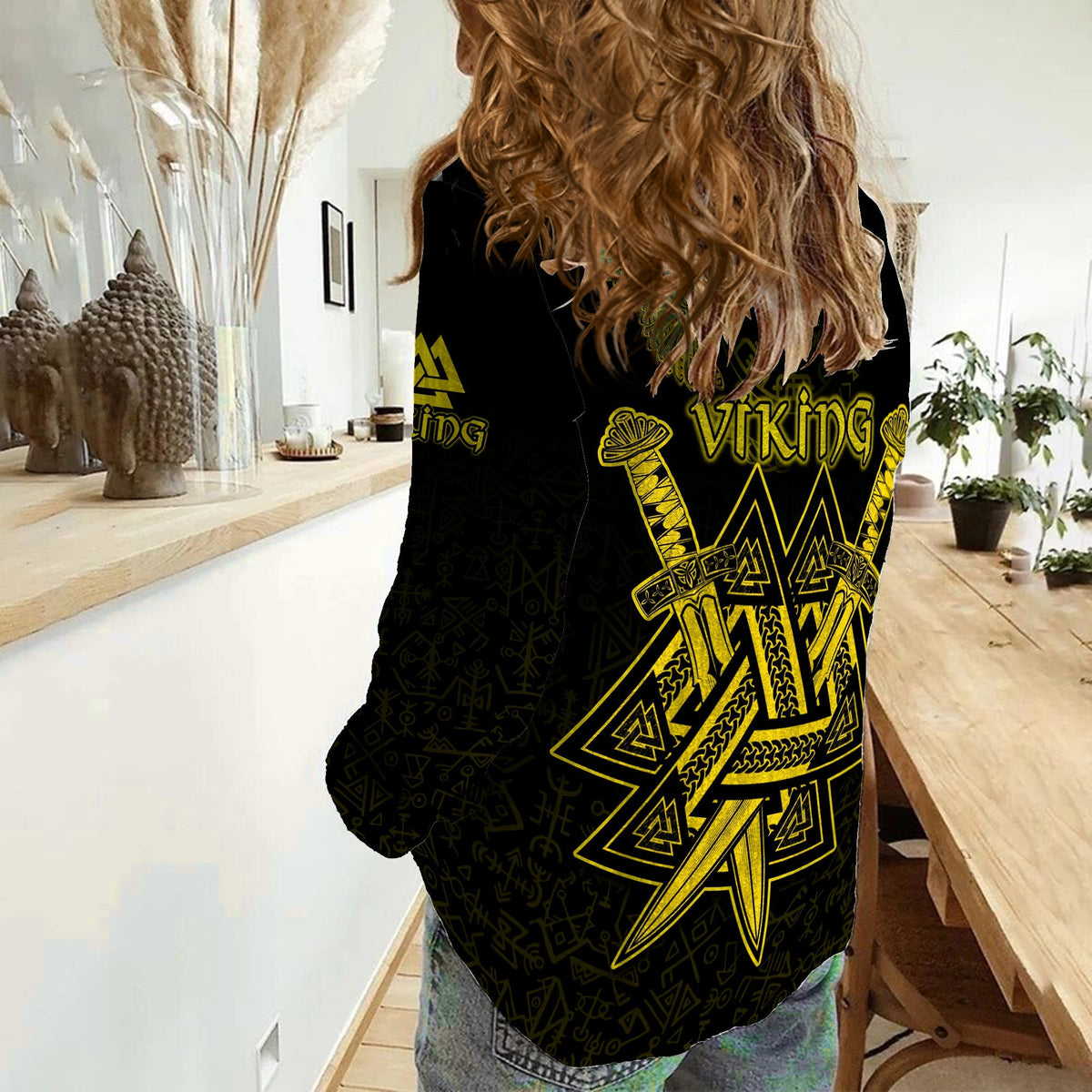 custom-viking-women-casual-shirt-valknut-raven-symbol-celtic-vegvisir-yellow-color