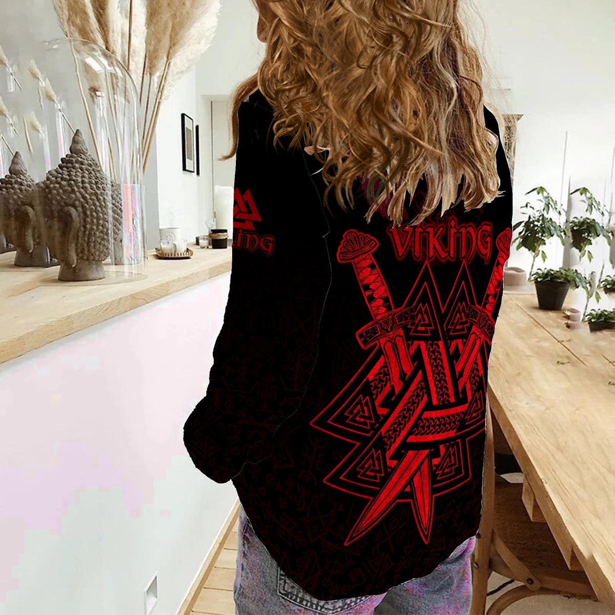 custom-viking-women-casual-shirt-valknut-raven-symbol-celtic-vegvisir-red-color