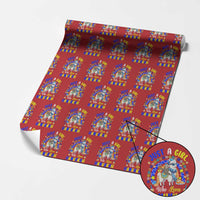 A Girl Loves Hanukkah Wrapping Paper Roll Funny Sloth On Llama Jewish Holiday Gift - Wonder Print Shop