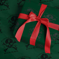 A Little Ray of Pitch Black Wrapping Paper Roll Dark Humor Sarcastic Halloween Spooky Skull - Wonder Print Shop