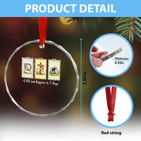 A Lot Can Happen in 3 Days Crystal Glass Ornament Christian Jesus Easter