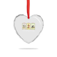 A Lot Can Happen in 3 Days Heart Crystal Glass Ornament Christian Jesus Easter