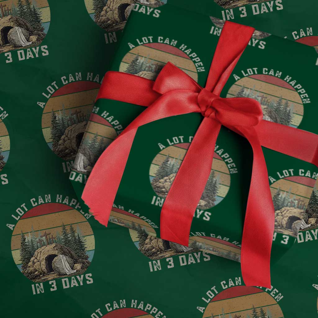 A Lot Can Happen in 3 Days Wrapping Paper Roll Christian Easter