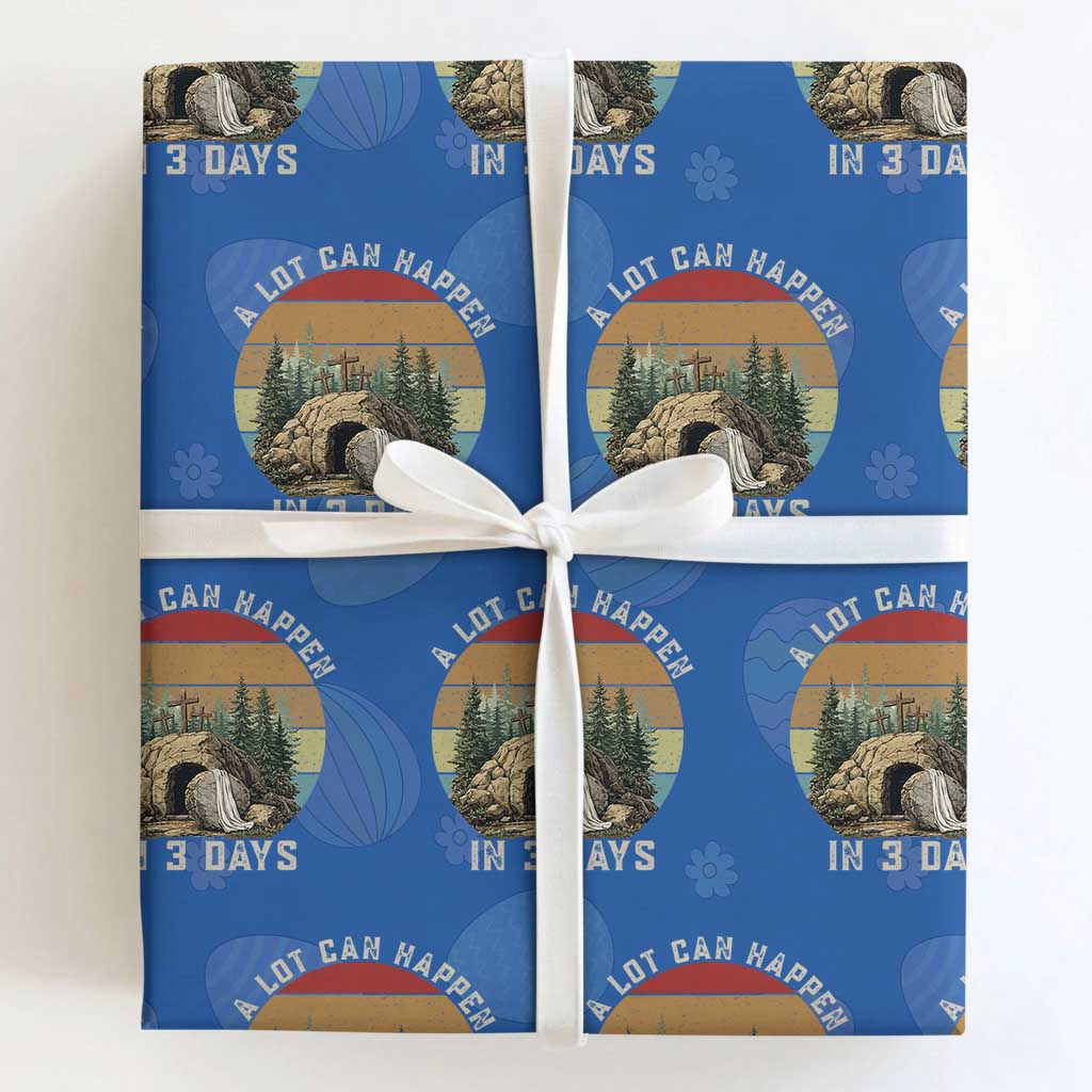 A Lot Can Happen in 3 Days Wrapping Paper Roll Christian Easter