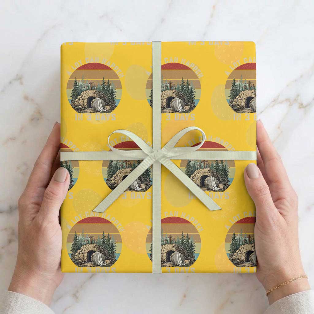 A Lot Can Happen in 3 Days Wrapping Paper Roll Christian Easter