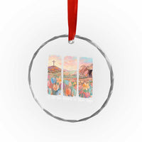 A Lot Can Happen In Three Days Christian Easter Crystal Glass Ornament Empty Tomb Cross Landscape Faith Inspirational Gift