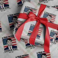 A True Patriot Memorial Wrapping Paper Roll Charlie Kirk Legacy The Greatness of Our Nation - Wonder Print Shop