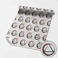 AA Sober Logo Symbol Serenity Recovery Wrapping Paper Roll Japanese Brushstroke Circle