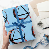 AA Sober Logo Symbol Serenity Recovery Wrapping Paper Roll Japanese Brushstroke Circle