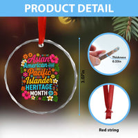 AAPI Asian American and Pacific Islander Heritage Month Crystal Glass Ornament