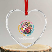 AAPI Heritage Month Heart Crystal Glass Ornament Asian American Native Hawaiian Pacific Islander Vintage - Wonder Print Shop