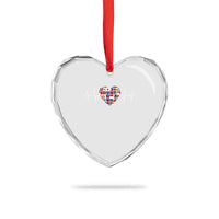 AAPI Heritage Month Heartbeat Heart Asian American and Pacific Islander Countries Flag Heart Crystal Glass Ornament