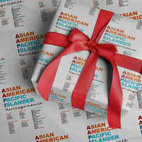 AAPI Heritage Month Wrapping Paper Roll Asian American and Pacific Islander Countries Pride - Wonder Print Shop