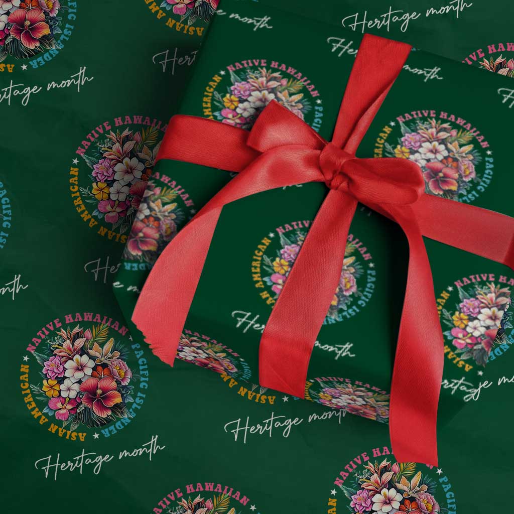 AAPI Heritage Month Wrapping Paper Roll Asian American Native Hawaiian Pacific Islander Vintage - Wonder Print Shop