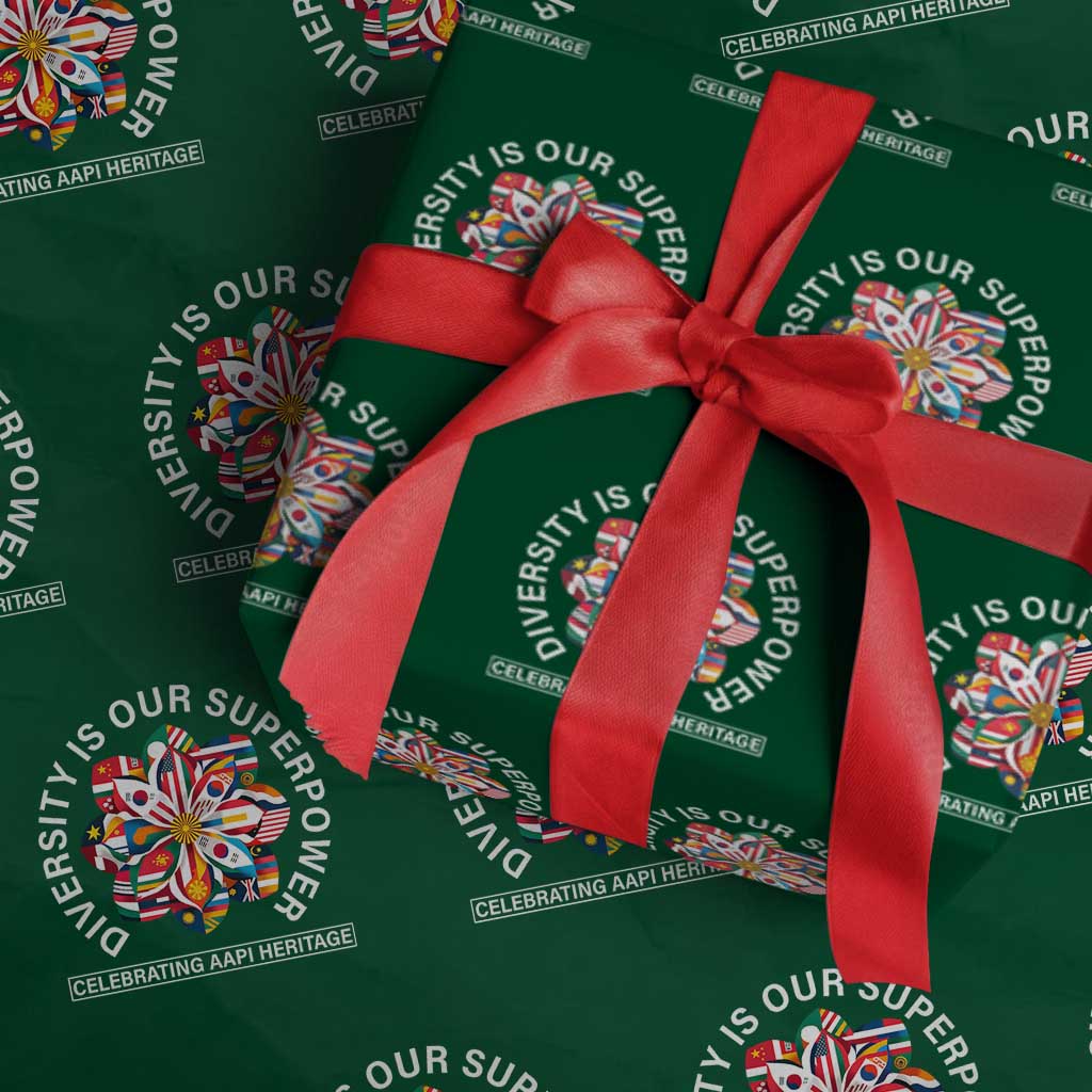 AAPI Heritage Month Wrapping Paper Roll Diversity Is Our Superpower Asian American and Pacific Islander - Wonder Print Shop