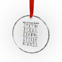 ABCs of Black History Month Crystal Glass Ornament Black Excellence Pride TS02