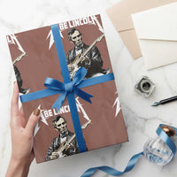 Abe Lincoln Playing Electric Guitar Rocker Wrapping Paper Roll