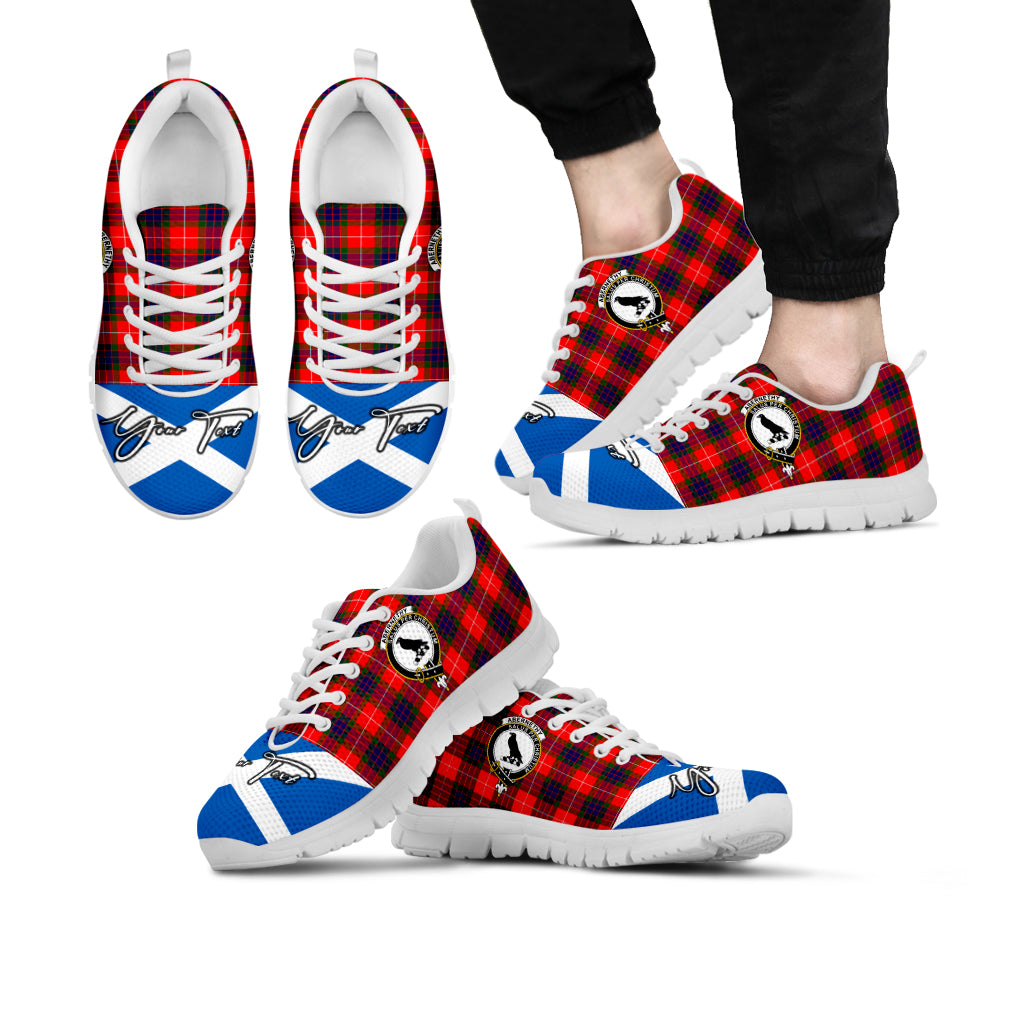 abernethy-family-crest-tartan-sneaker-tartan-plaid-with-scotland-flag-shoes-personalized-your-signature