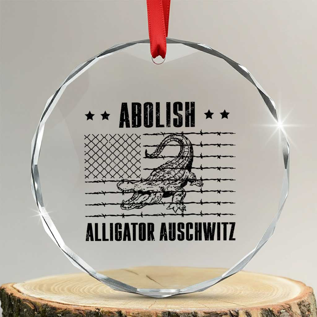 Abolish Alligator Prison Crystal Glass Ornament Stop Alcatraz Sace Everglades - Wonder Print Shop