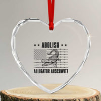 Abolish Alligator Prison Heart Crystal Glass Ornament Stop Alcatraz Sace Everglades - Wonder Print Shop