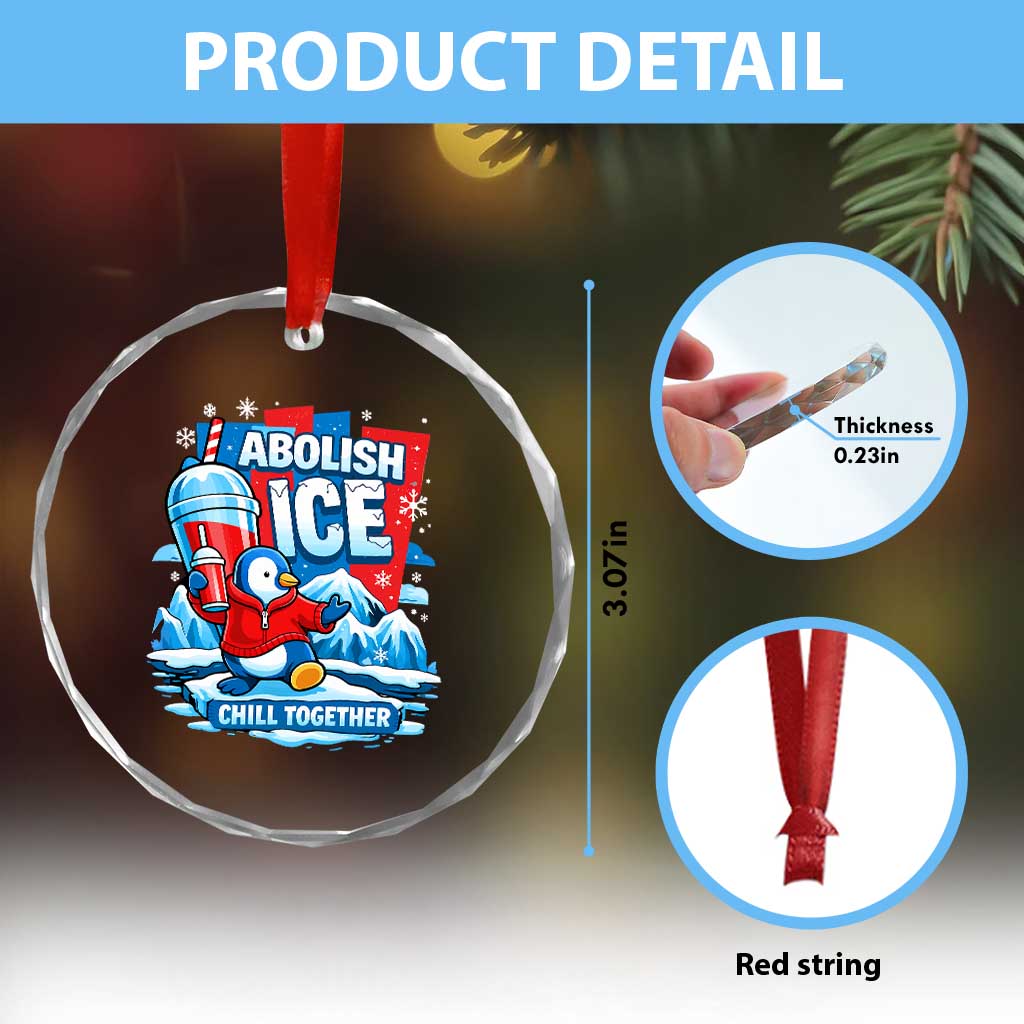 Abolish Ice Crystal Glass Ornament Subtle FDT Penguin Slush Drink Funny Summer Chill Mode
