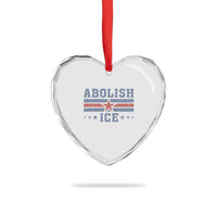 Abolish Ice Heart Crystal Glass Ornament Resist Support Immigrants Refugees