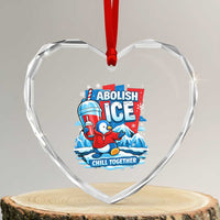 Abolish Ice Heart Crystal Glass Ornament Subtle FDT Penguin Slush Drink Funny Summer Chill Mode