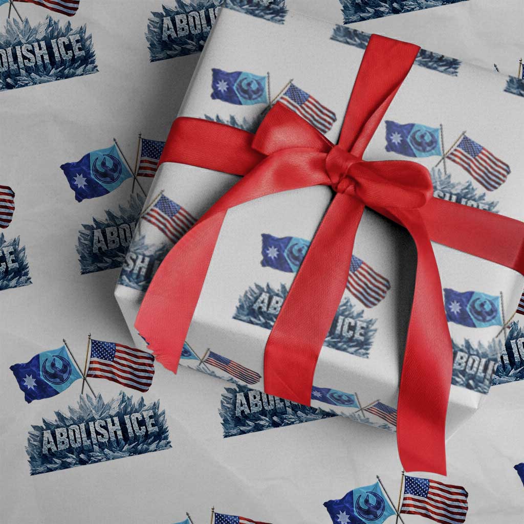 Abolish Ice Minnesota American Flag Wrapping Paper Roll MN Rebel Loon Resistance Protest