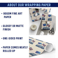 Abolish Ice Minnesota American Flag Wrapping Paper Roll MN Rebel Loon Resistance Protest