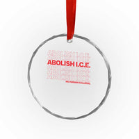Abolish Ice No Human Is Illegal Crystal Glass Ornament Social Justice