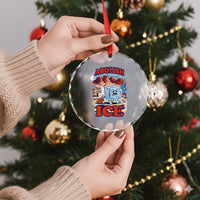 Abolish Ice Protest Crystal Glass Ornament Retro Protest No Human Is Illegal