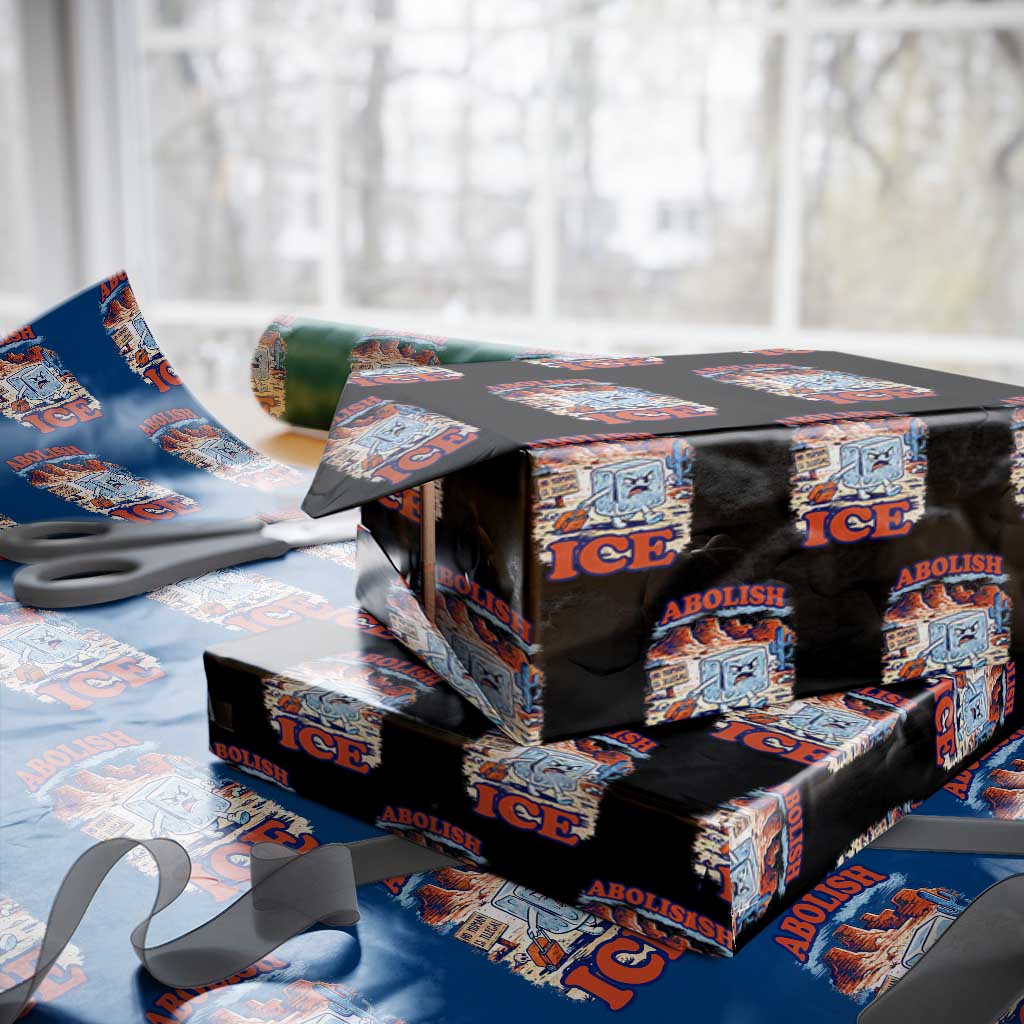 Abolish Ice Protest Wrapping Paper Roll Retro Protest No Human Is Illegal