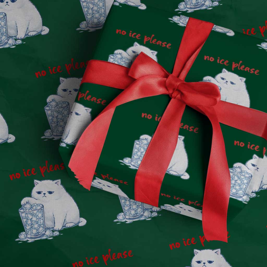 Abolish Ice Protest Wrapping Paper Roll Subtle FDT Cat Meme No Ice Please