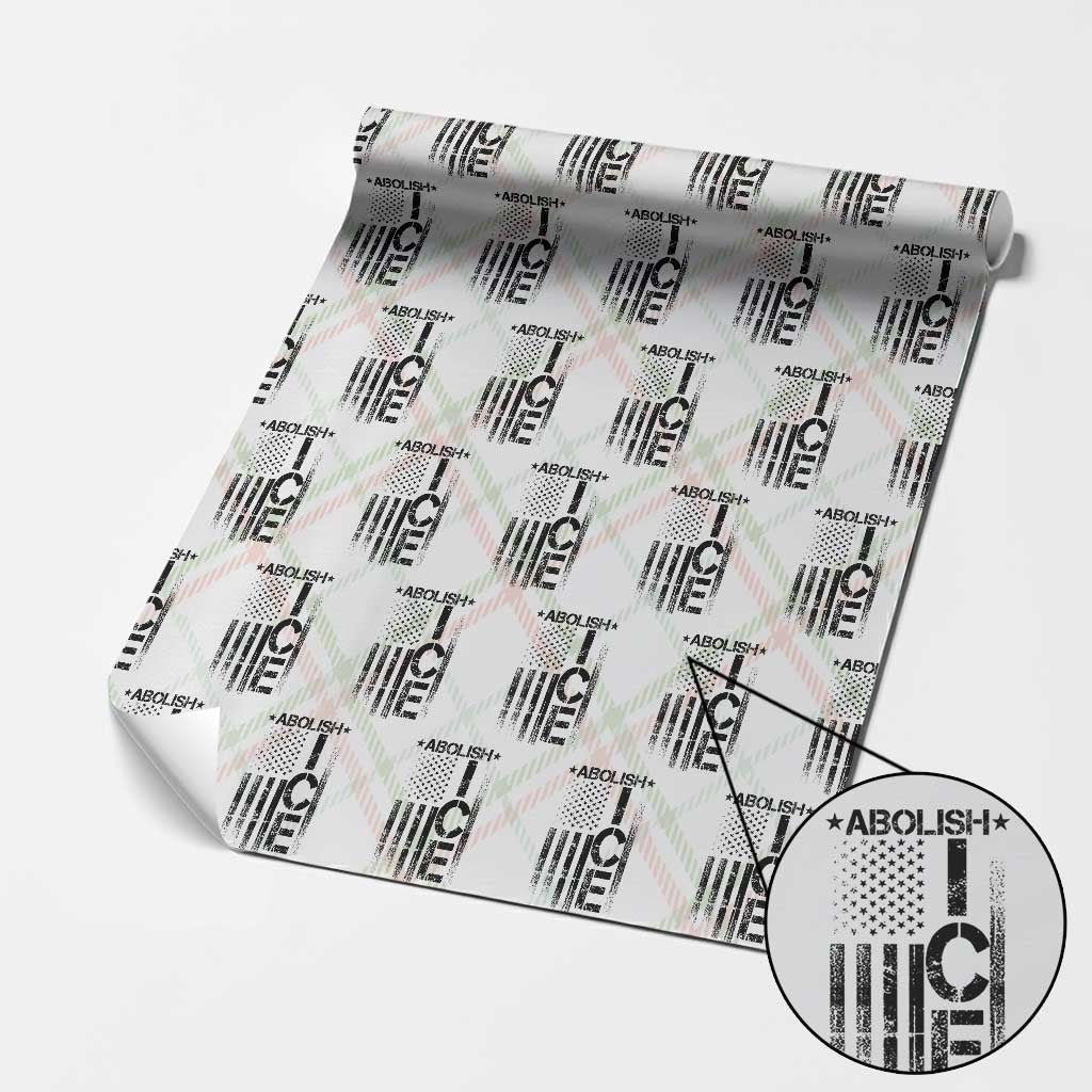 Abolish ICE Wrapping Paper Roll Vintage American Flag