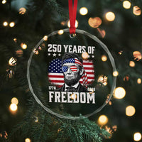 Abraham Lincoln 250 Years Of Freedom Crystal Glass Ornament 1776 2026 4th of July
