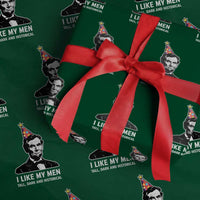 Abraham Lincoln American History Presidents Day Wrapping Paper Roll I Like My Men Tall Dark and Historical